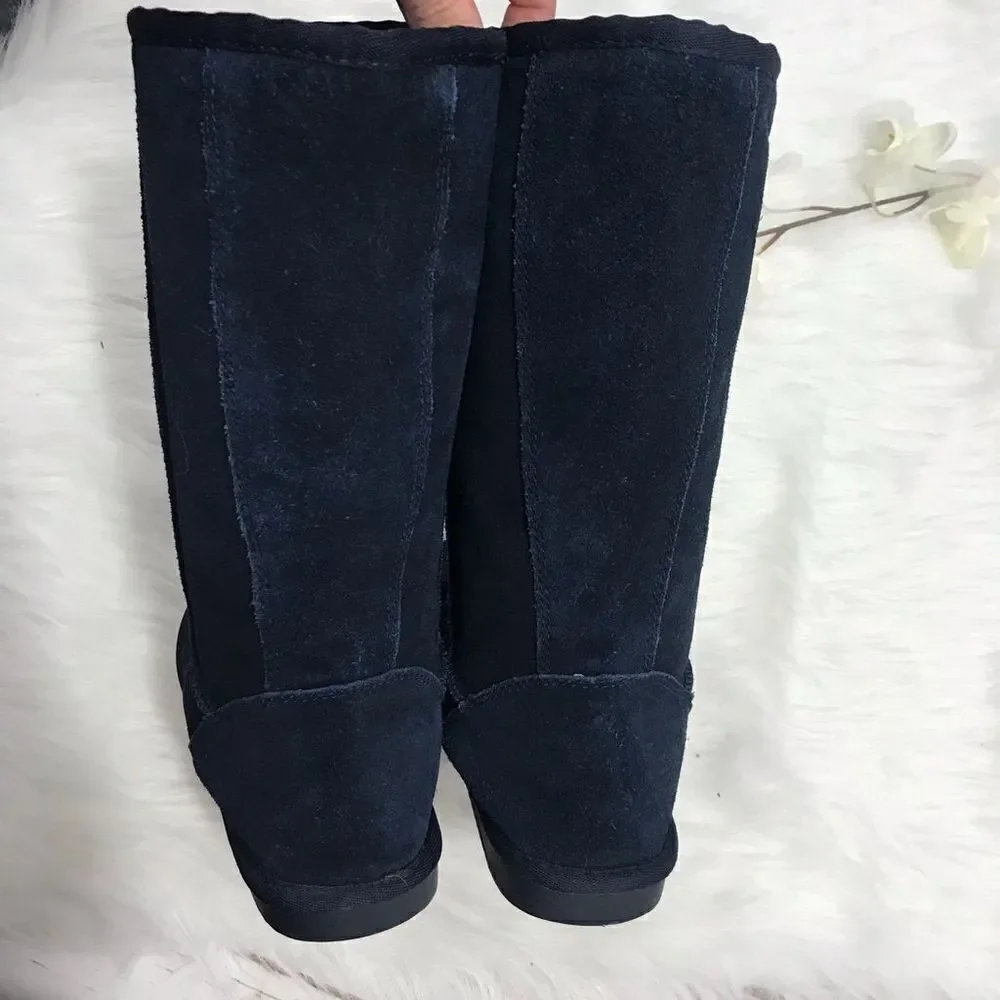 Suede Leather Winter Blue Boots‎ Size 6